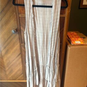 entro Light Blue Ruffled Sleeveless Vest